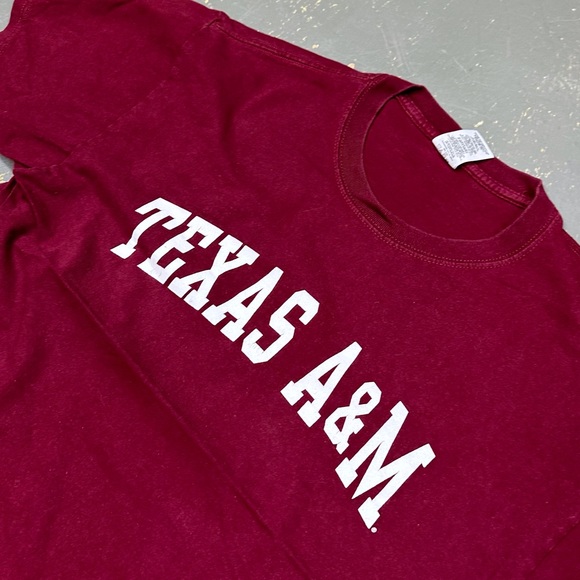Texas A&M Retro Shirt Large NCAA Aggies Maroon Football SEC University - Picture 3 of 6
